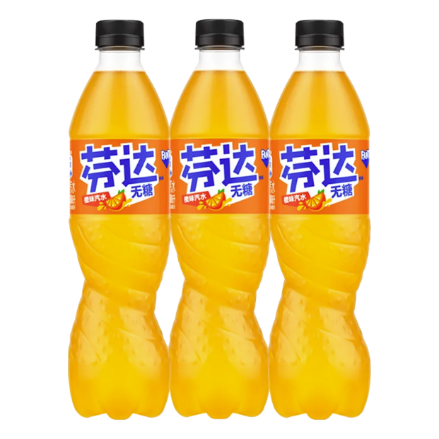 芬达无糖橙味500ml*3瓶