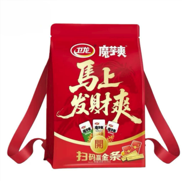 【礼盒】卫龙魔芋爽麻酱味香辣味酸辣味魔芋爽马年零食大礼包695g/袋
