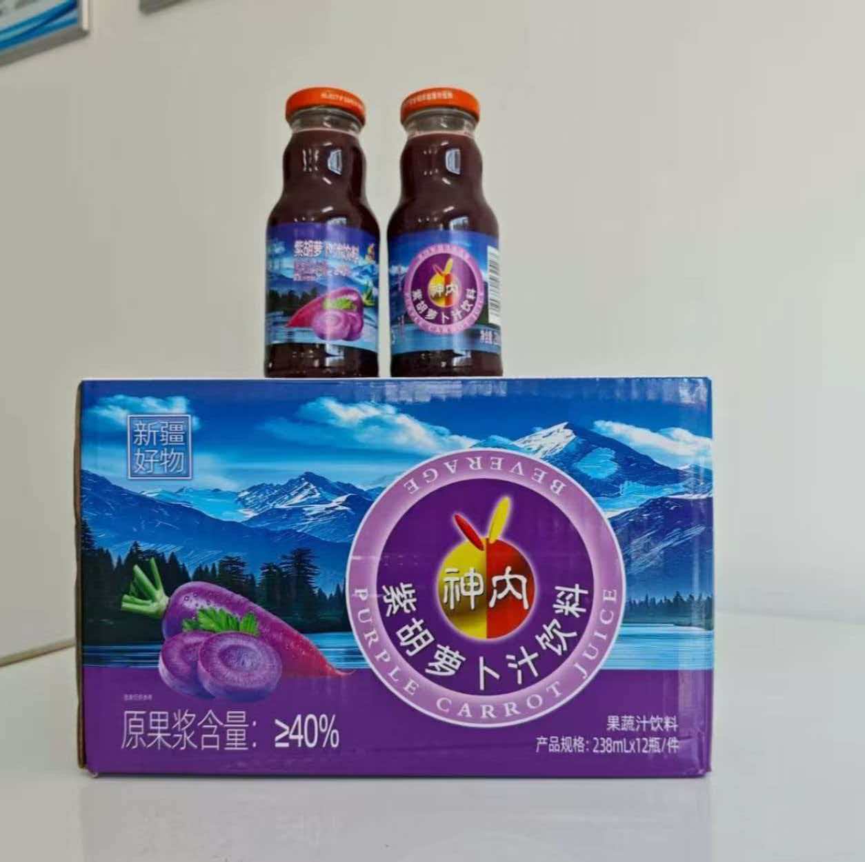 神内紫胡萝卜汁238毫升*12瓶