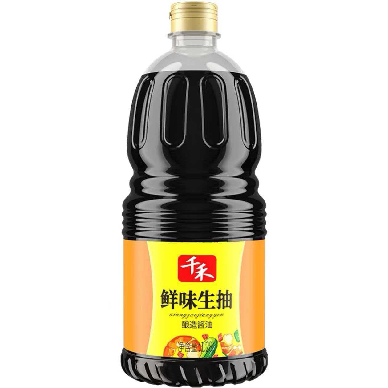 鲜味生抽1.28L餐饮点蘸蒸鱼蒸蛋凉拌调味酿造酱油商用家庭装