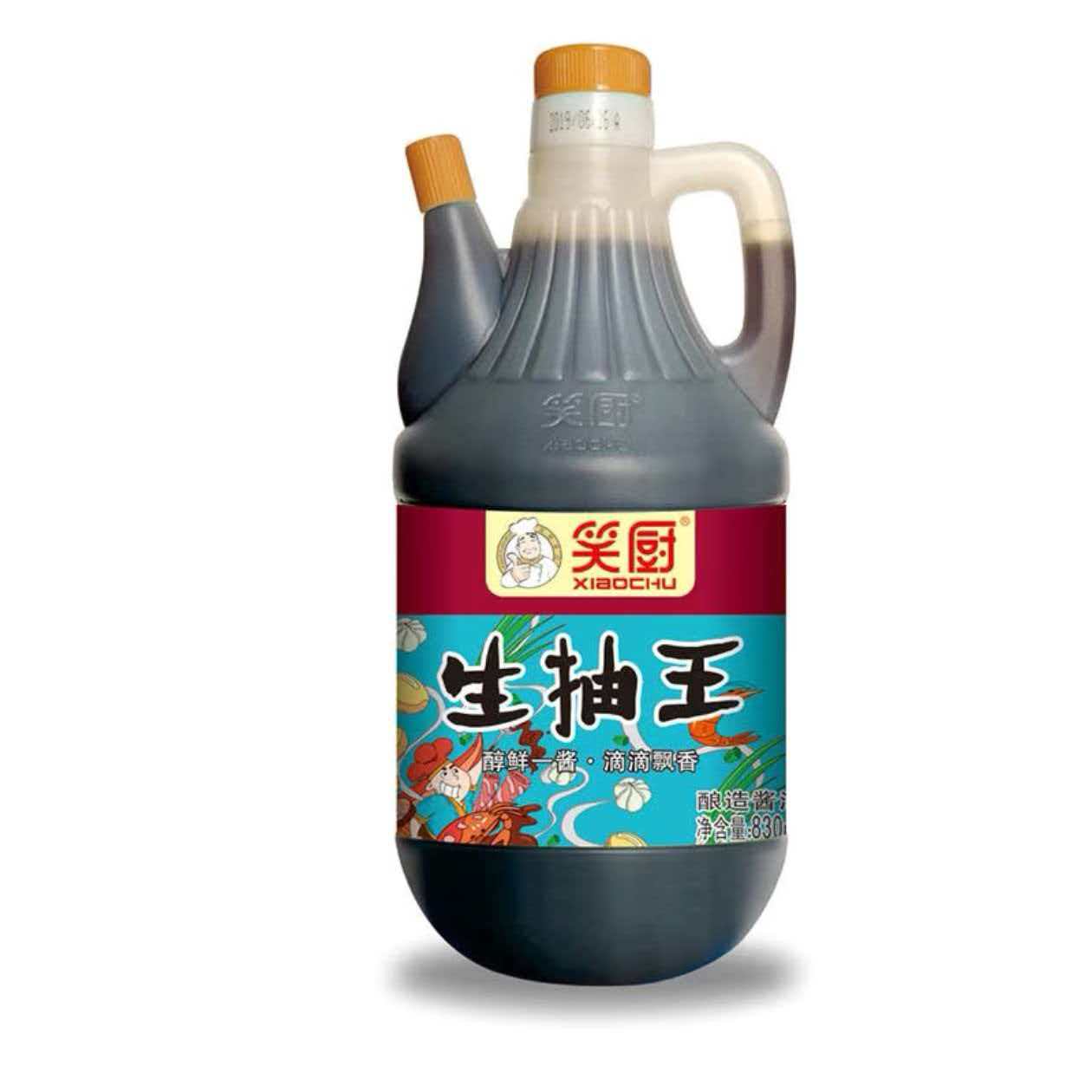 笑厨生抽王830ml酱料经典色酱香味上色卤肉瓶装酱油调味