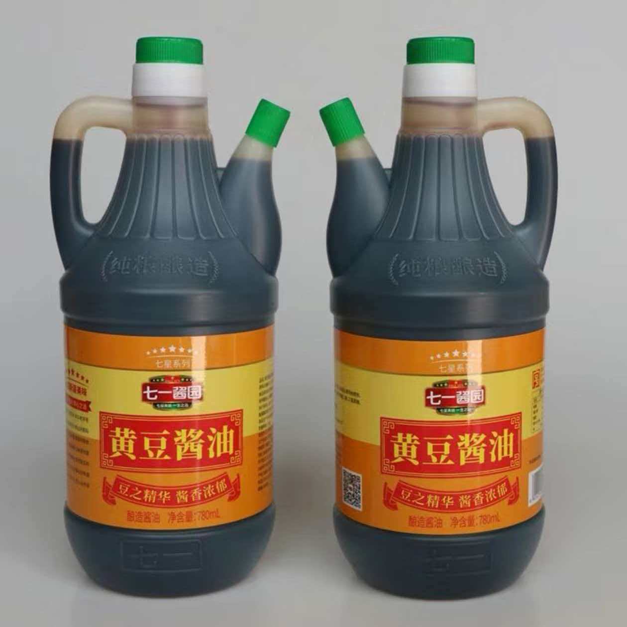 新疆七一酱园黄豆酱油酿造酱油壶装蘸料家用凉拌炒菜780ml