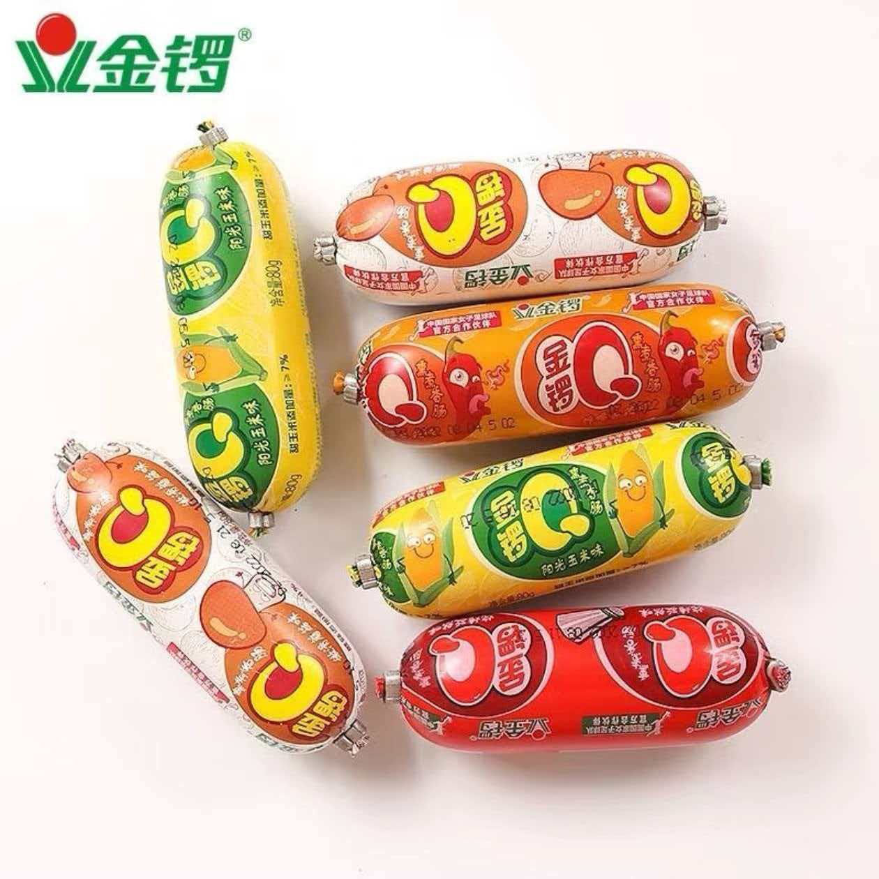 金锣Q香肠80g蘑菇孜然玉米香辣火腿肠